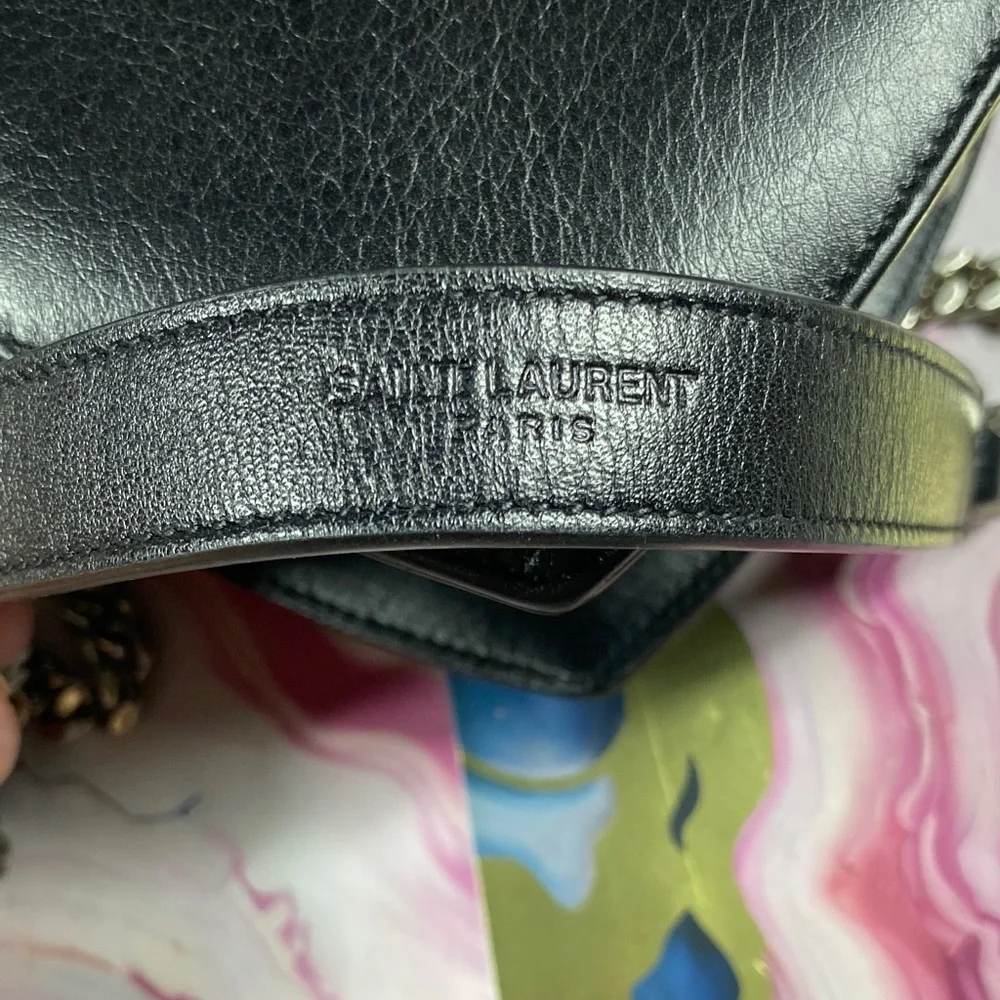 Yves Saint Laurent Black Heart Crossbody with Stars - Picture 8 of 9